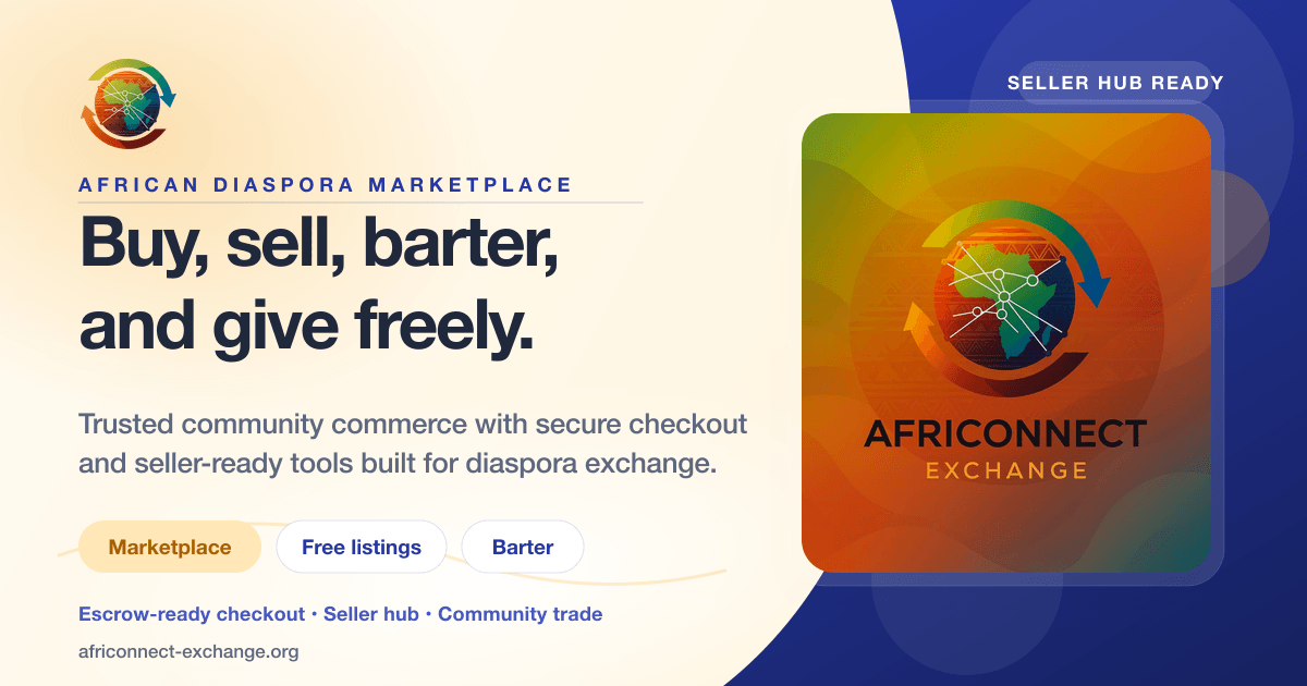 AfriConnect Exchange | Marketplace, Free Items, and Barter